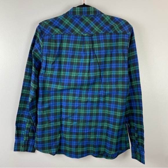 Weatherproof Vintage Plaid Flannel Cotton Outdoor Button Down Shirt Small Blue - Picture 8 of 9
